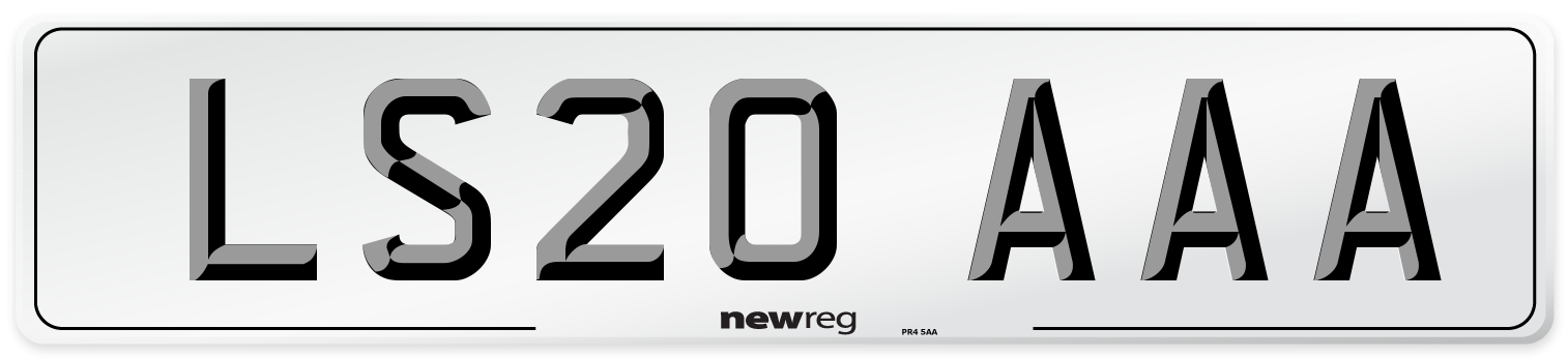 LS20 AAA Number Plate from New Reg